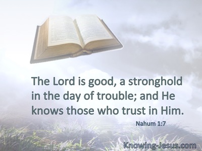 The Lord is good, a stronghold in the day of trouble; and He knows those who trust in Him.